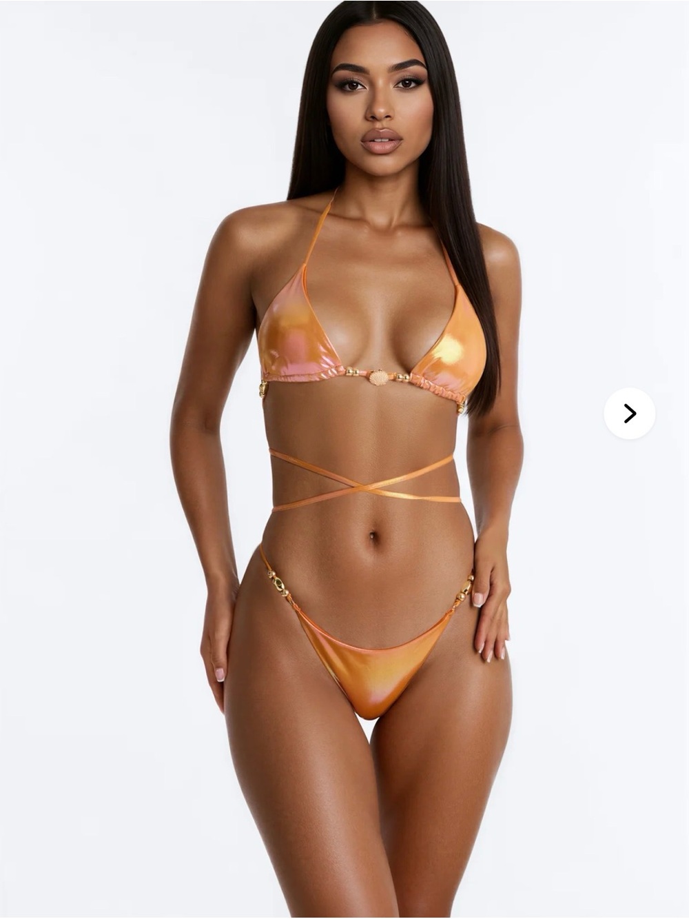 Fashion Nova Metallic bikini set BRAND NEW
